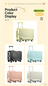 Valise à roulettes 6 roues pour enfant, avec plusieurs compartiments internes, pédale pliable et porte-bouteille arrière – Vente en gros - Product Image 5