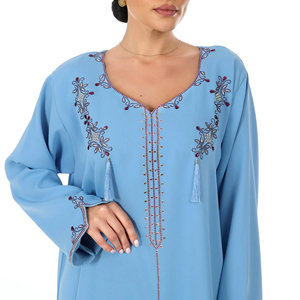 Vestido Jalabiya Árabe Tradicional para Mujer, Elegante y Modesto, Estilo Islámico Maxi para Ocasiones Diarias y Festivas - Product Image 6