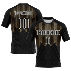 Wholesale Direct Industry Best Selling Custom Black <b>Old</b> Gold-White Geometric Shape Sublimation Volleyball Uniform Jersey - Product Image 1