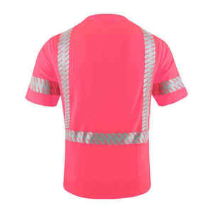 T-shirt de sécurité haute visibilité réfléchissant et respirant pour homme, 100% coton, manches courtes, jaune avec base noire - Product Image 6