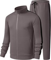 Setelan Hoodie Kasual Ukuran Besar Musim Dingin, Celana Sweatpants Model Flare, Motif Cetak Digital, 100% Katun, Tahan Angin, Bernapas, Pria