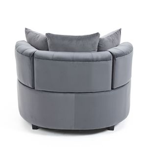 Poltrona Moderna Classica a Botte per Soggiorno in Grigio di A and a Furniture - Product Image 6
