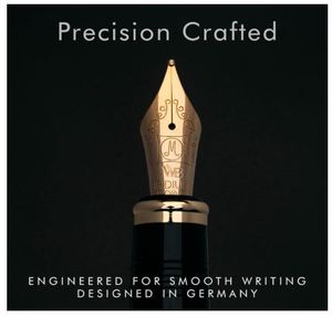 Wordsworth & Black Majesti Fountain <b>Pen</b>(Red) Luxury Case 24K Gold Finish 18K Gilded Medium Nib Ink Cartridges <b>Refillable</b> - Product Image 2