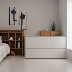 CIFbuy Set di decorazioni murali in ferro con linee astratte moderne e minimaliste, realizzate a mano, in bianco e nero, per soggiorno, camera da letto, regalo di Halloween - Product Image 2