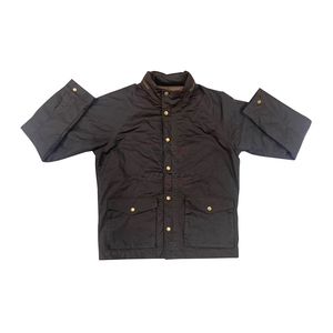 Veste en toile cirée pour homme, marron foncé, coupe-vent, avec capuche, idéale pour la pêche, les sports nautiques, les excursions en rivière, le travail en extérieur - Product Image 1