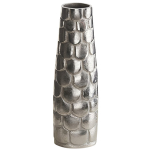 Jarrón de Piso de Aluminio Plateado Hecho a Mano, Moderno, Ovalado, con Recortes, Alto, para Decoración de Hogares de Lujo y Adorno de Vestíbulos de Hoteles - Product Image 6