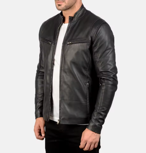 แจ็คเก็ตหนังผู้ชายสำหรับกิจกรรมกลางแจ้ง คอลเลคชั่นใหม่ปี 2026 พร้อมปกตั้งสำหรับฤดูหนาว - Product Image 6