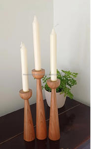 Bougeoir en bois support taille personnalisée bougeoir en bois pour la maison et décoration de table - Product Image 4