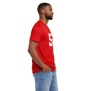 T-shirt col en V Kappa Alpha Psi Numéro 5 Rouge – Vêtement de Fraternité Grecque avec Motif Audacieux, Confort Premium et Coupe Élégante - Product Image 3