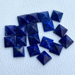 Piedras Preciosas Sueltas de Lapislázuli Azul Natural de Primera Calidad de 10 mm, Pirámide Personalizada, para la Fabricación de Joyas, Anillos, Collares y Pulseras - Product Image 1