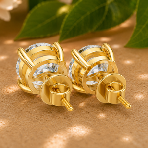 Boucles d'oreilles clous en diamant de laboratoire en gros d'usine 0,50-3,00 CTW, certifiées IGI, DEF VVS, diamant rond, or 14K - Product Image 5