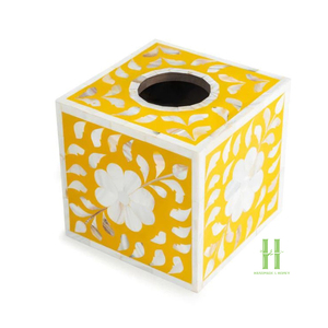 MUST-HAVING Mother of Pearl Tissue Box Cover Eco Friendly Handmade Shell Inlay Tissue Holder Decorative Tissue Box for Home - Product Image 1
