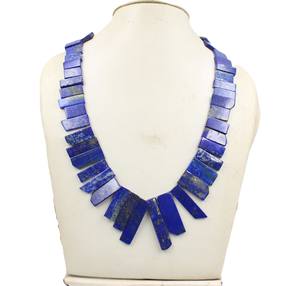 Perles de lapis-lazuli naturel, forme fantaisie, lisses, pierres précieuses bleues naturelles, longueur des perles : 16 pouces - Product Image 1