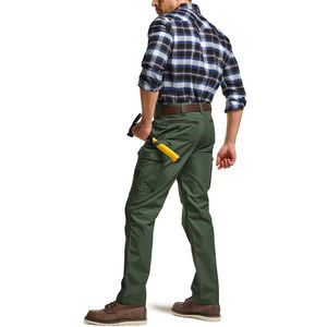 Custom Men’s Heavy-Duty Multi-Tool Pocket <b>Cargo</b> Cotton <b>Work</b> Pants – Durable Construction, Mechanics & Outdoor Activity Trousers - Product Image 1