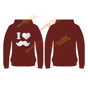 เสื้อสเวตเตอร์แขนยาวมีฮู้ดแบบสวมหัวมีฮู้ดแขนยาวผ้าฟลีซผ้าฝ้ายพิมพ์ลายสำหรับทุกเพศมีสไตล์และใส่สบาย - Product Image 4