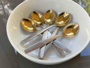 Modern Design Metal <b>Serving</b> <b>Spoon</b> <b>Gold</b> Silver Elegant Finished Perfect Flatware Cutlery Stylish Tabletop Dining Kitchenware - Product Image 3
