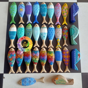 Decoración de Pared de Madera con Temática de Criaturas Marinas, Diseño Moderno, Color Personalizado, Artesanía Ecológica, Hecho en Vietnam, Buen Precio - Product Image 2