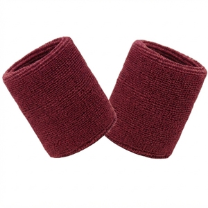 Bracelets de sport en tissu éponge absorbant, en nylon et coton compostable, personnalisables avec logo OEM, fins et doux, 4,5 cm, pour la gym, le tennis et la course à pied. - Product Image 1