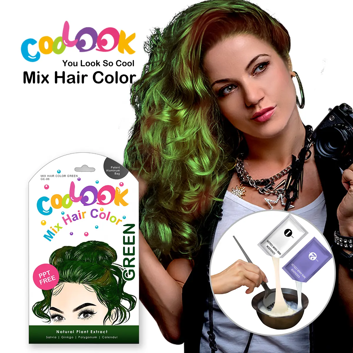 20221021 COOLOOK Mix Hair Color Green