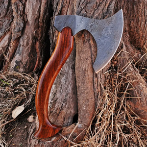 LEGACY BLADES Hacha Tomahawk de Grado Industrial Hecha a Mano con Mango de Madera de Palisandro y Hoja de Acero Forjado para Supervivencia al Aire Libre - Product Image 5