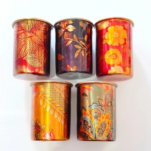 Metal Floral <b>Drinkware</b> Set 5pcs Decorative Home Use Cups - Product Image 1