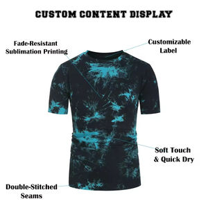 T-shirt en tissu éponge pour homme, coupe classique, polyester/coton, manches courtes, design personnalisé, impression par sublimation haute qualité - Product Image 6