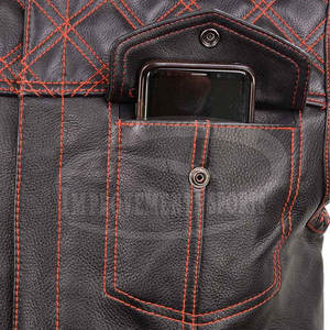 <b>Safety</b> Clothing Top Quality Leather Motorbike Vest Wholesale Custom Made Leather Motorbike Vest - Product Image 6