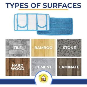 Panni in Microfibra Riutilizzabili per Mop, Ricambi Durevoli Lavabili in Lavatrice, Panni Piatti per Mop Efficienti - Product Image 4