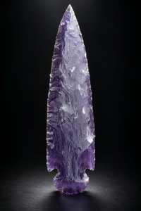 Wholesale Purple Selenite Glass Arrowhead Handmade Decorative Glass Craft - Product Image 2