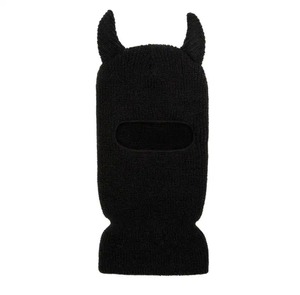 Pasamontañas con Cuernos de Diablo, Unisex, Tejido, Máscara Facial para Disfraces de Fiesta, Adulto, 56-58CM - Product Image 4