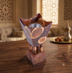 Customizable Bakhoor Burner Wood Resin <b>Oud</b> Incense Holder Green Decorative Aromatherapy <b>Diffuser</b> for Gifting - Product Image 2