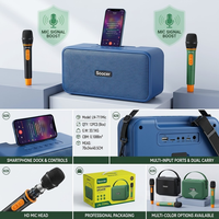 Enceinte Karaoké Boombest LN711MIC avec 2 Microphones Sans Fil, Puissance Élevée 45W, Idéale pour Mariages en Extérieur, Camping, Urgences - Vente en Gros