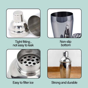 Shaker à cocktails et mélangeur à margaritas en acier inoxydable avec passoire intégrée, ensemble d'outils de bar pour boissons mélangées - Product Image 6
