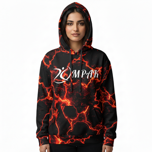 เสื้อฮู้ดดี้โอเวอร์ไซส์คุณภาพสูงสำหรับทุกเพศ พิมพ์ลายแบบซับลิเมชั่นเต็มตัว ออกแบบมาเพื่อสวมใส่ลำลอง สตรีทแวร์ และสไตล์คนเมือง - Product Image 1