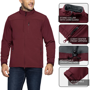 Product Manufacturer Men's Softshell Jacket Fleece <b>Lined</b> Material Wear Windbreaker Men's Softshell Jacket - Product Image 3