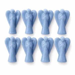 รูปแกะสลักเทวดาจากแองเจลไลต์ธรรมชาติ ขัดเงาด้วยมือ คริสตัลสีน้ำเงิน สำหรับการทำสมาธิ เรกิ จักระ การบำบัดทางจิตวิญญาณ และการตกแต่ง - Product Image 1