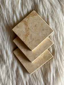 ชุดจานรองแก้วหินอ่อนมิเนโอสีเหลืองทำมือ รูปทรงสี่เหลี่ยม ของตกแต่งบ้าน - Product Image 5