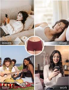 Calm Touch <b>Womens</b> Boyshort <b>Underwear</b> Panties Breathable Cotton Soft Texture Flexible Stretch Balanced Waist Full Coverage ODM - Product Image 5