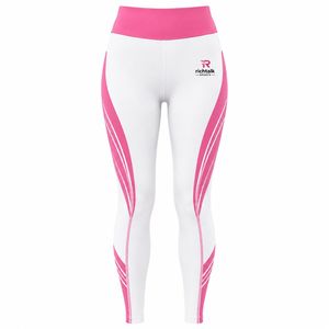 Pantalones de sublimación de poliéster/spandex de cintura alta, transpirables, de secado rápido, ecológicos, para mujer, con diseño de impresión personalizada. - Product Image 1