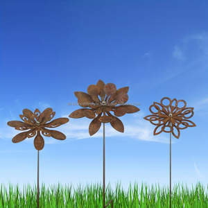 Piquets de jardin en métal design pour la décoration paysagère, accessoires de jardin en fer résistants aux intempéries - Product Image 2