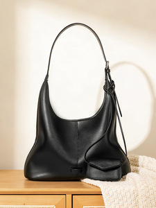 Bolso de Hombro Elegante para Mujer 2026, Bolsos de Mano de Cuero Genuino con Monedero, Bolso Tote de Gran Capacidad en Piel Vacuna, Amarillo y Negro - Product Image 3