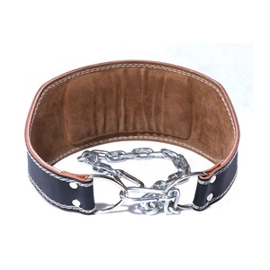 High Quality Wholesale 4 Inch Leather Dipping Belt Custom Weightlifting Pull up Dip Belt With <b>Heavy</b> <b>Duty</b> 36'' <b>Chain</b> (One Size) - Product Image 2