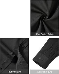 Camisas de Vestir Clásicas para Hombre, con Botones, de Sarga Sólida, Transpirables, Antiarrugas, 100% Algodón, Hechas en Pakistán, Colores Personalizados, OEM, Estilo Urbano - Product Image 6