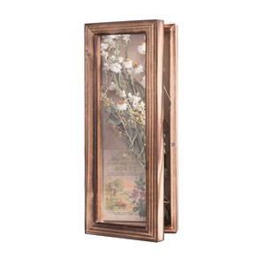 Cadre de présentation en bois de manguier Aqdus Saleem Shadow Box |   Décoration artisanale marron durable et écologique de style chinois traditionnel - Product Image 3