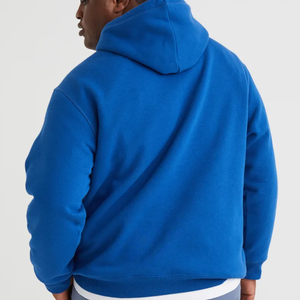 Logo personnalisé, haute qualité, hiver, ODM, broderie, perles, coupe régulière, épaules tombantes, double couche, 100% fibre de bambou, polaire pour homme - Product Image 4