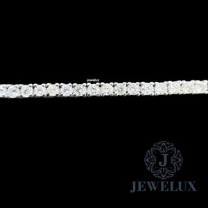 Pulsera de Tenis de Moissanita de Moda Más Vendida, Bañada en Oro Blanco, para Fiestas y Bodas, Joyería a Precio Asequible - Product Image 4