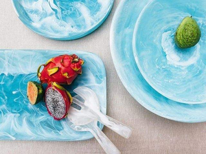 HADLES Bandeja de Servir Tradicional Hecha a Mano con Resina Epoxi y Patrón Pintado a Mano, Decoración Única para Cocina y Hogar - Product Image 3