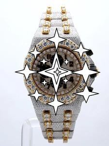 Luxury Unisex Stainless Steel Watch Dial Glass Analog Quartz <b>Chronograph</b> 41mm Square Case Push Button Hidden Clasp Auto Date - Product Image 1