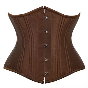 Corsé Gótico Underbust con 26 Varillas de Acero, Top Estilo Reloj de Arena Steampunk, Cinturón Reductor de Cintura, Moldeador Corporal de Cuero PU Ecológico - Product Image 4