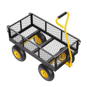 Carrello da Giardino in Acciaio Resistente 500 Libbre con Ruote da 10 Pollici per Ogni Terreno, Carrello Utilitario in Metallo per Giardino - Product Image 1